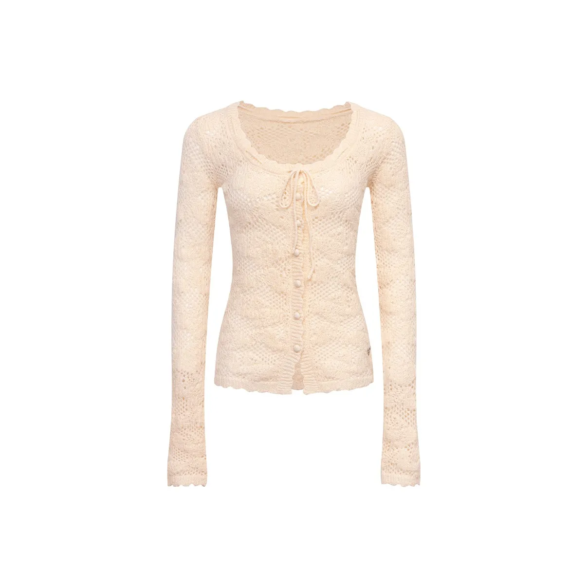 Ariseism Дизайн Inspired Cut Out Трикотаж Женские Осенний Облегающий крой Кардиган Женские