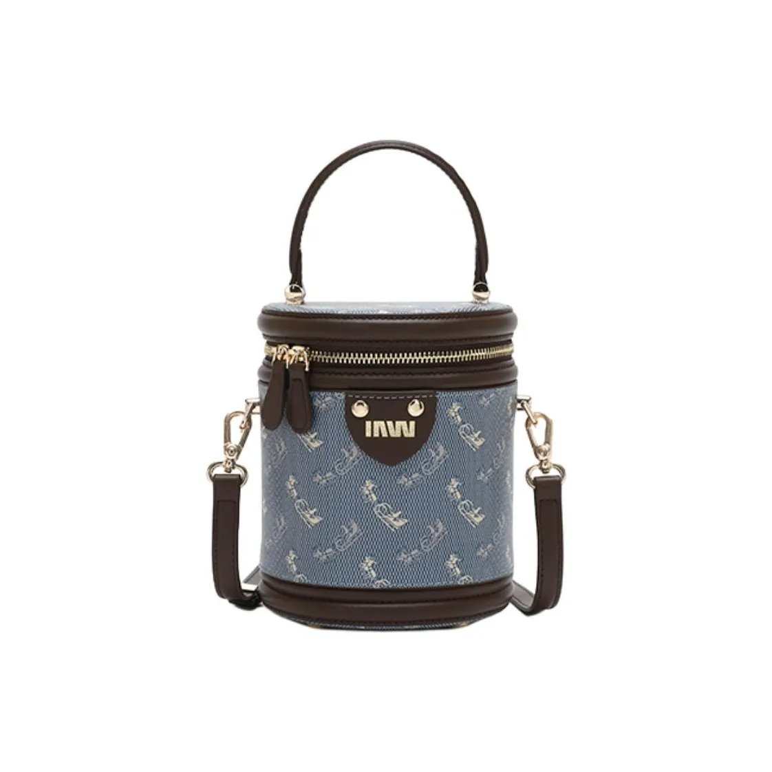 SEPTWOLVES PVC ПУ (полиуретан) Сумка-ведро Сумка Женская Синяя