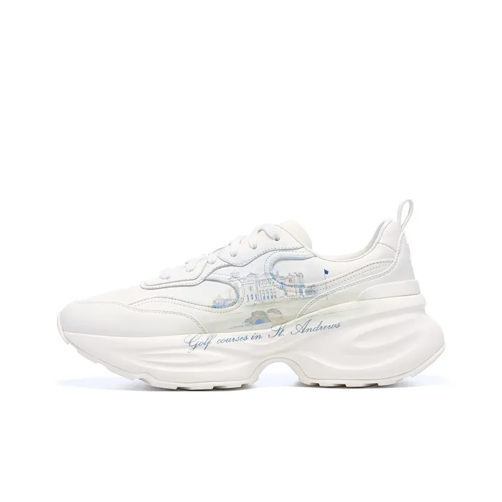 LI NING 1990 Classic Collection Yunchang Low Топ Повседневная обувь Женская Экрю