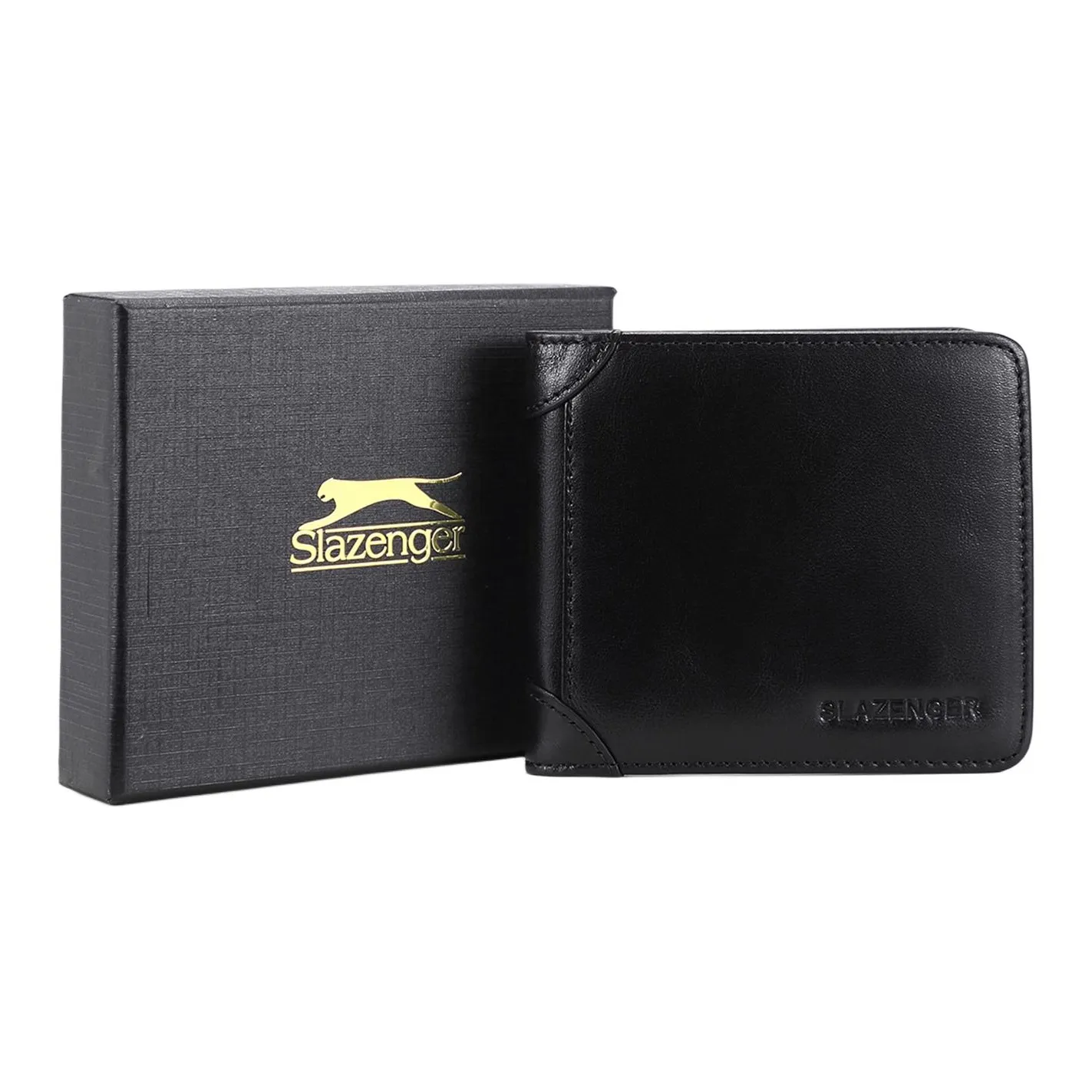 Slazenger Кошелек из коровьей кожи мужской черный