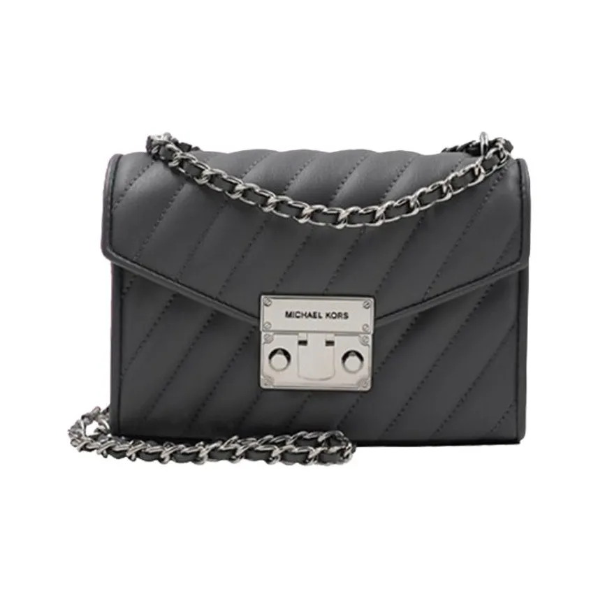 MICHAEL KORS Розовый Кожа Плечевая Сумка Стандартная Женская Темно-Серый