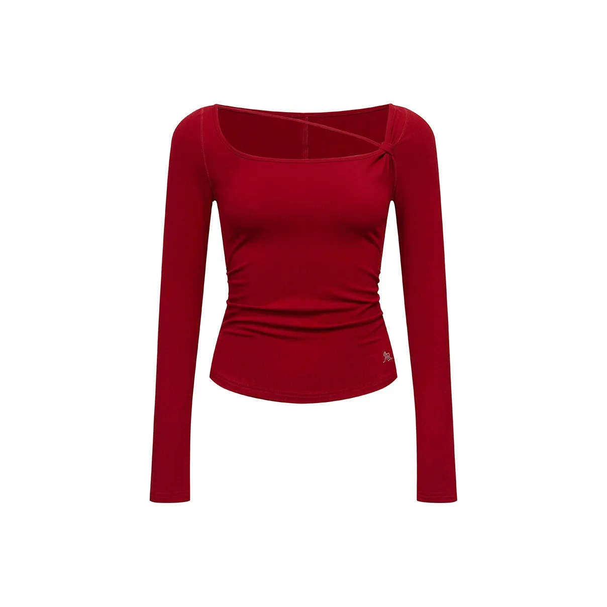 Ariseism Дизайн Фокусированный V-образный вырез Длинный рукав Женский Осенний Облегающий крой T-рубашка Женская