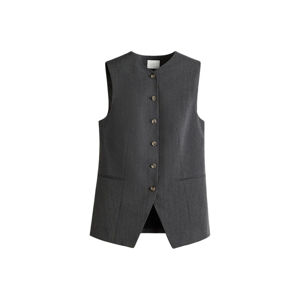 H M Темно-серый Полоска Женские Жилеты