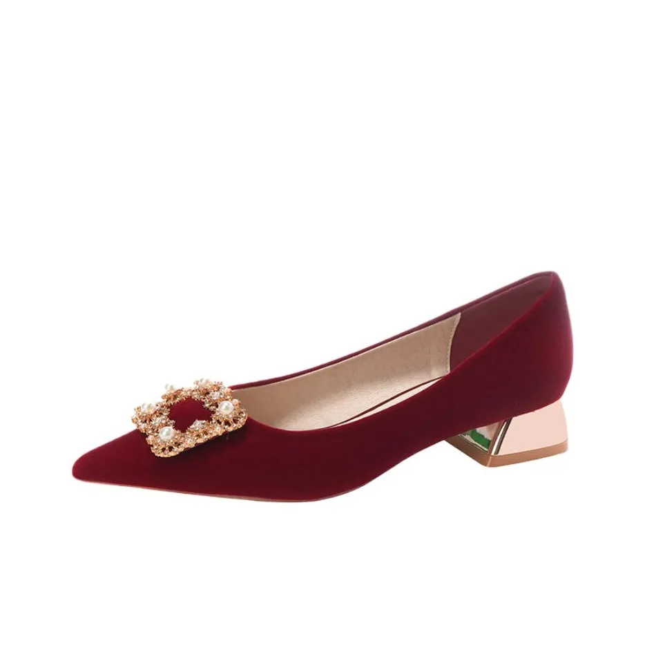 Lan Miao Грубый каблук Высокие каблуки Женские