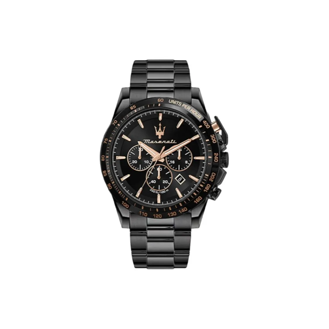 Maserati Мужские часы Кварцевый механизм Стальной ремешок Черный циферблат