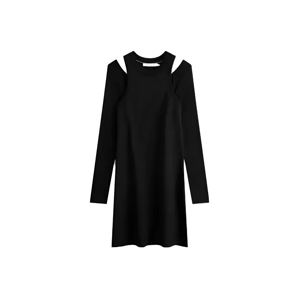 Calvin Klein Long Sleeved Dresses Women's Space Black