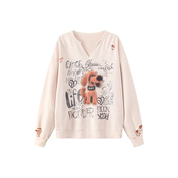 CHUU Светло-розовый Женский Свитшот