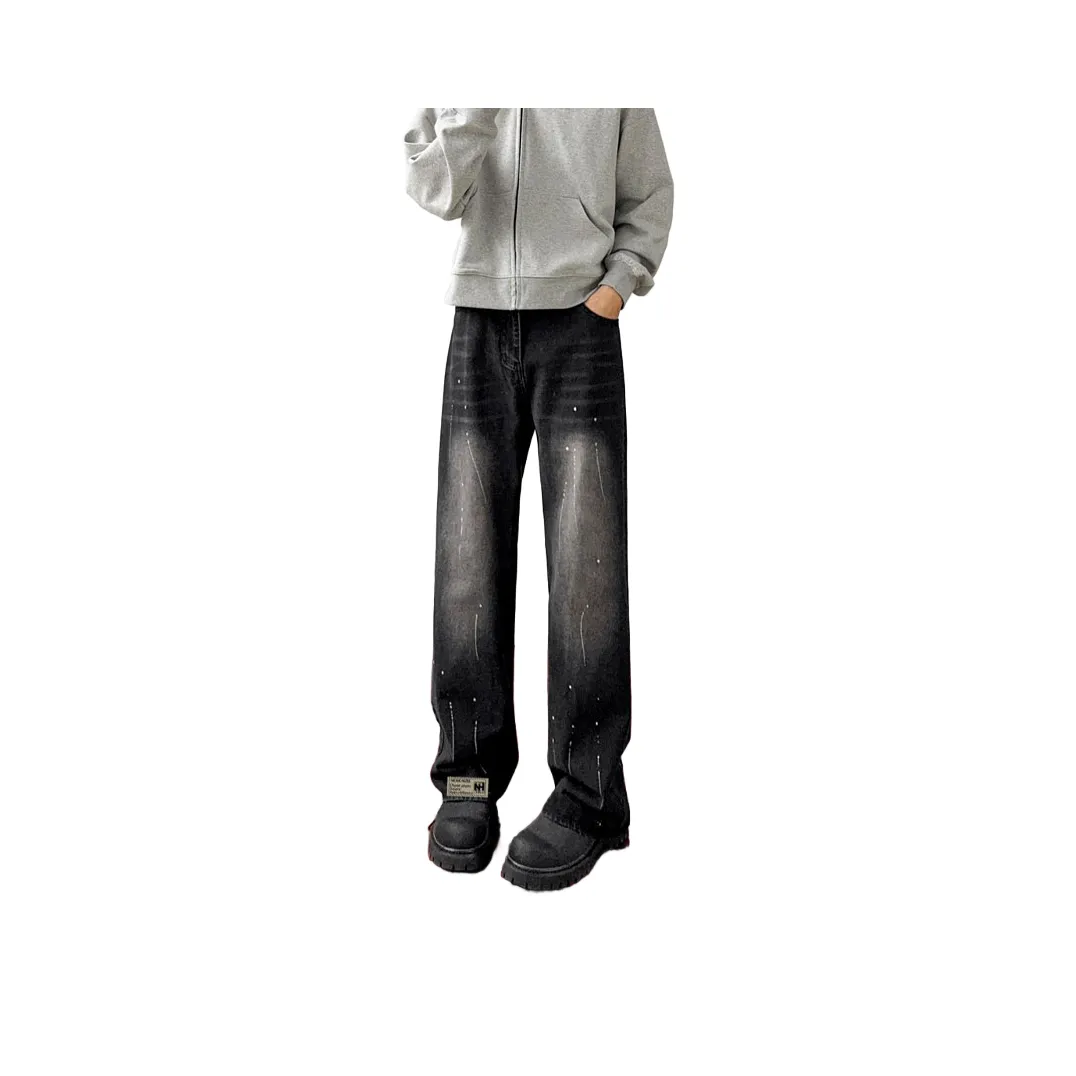 NEAR HERE Черный Унисекс Джинсы