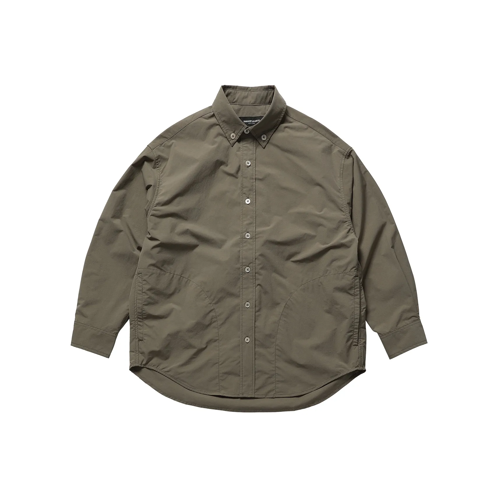 SHINIANFUGONG Длинный рукав мужская рубашка
