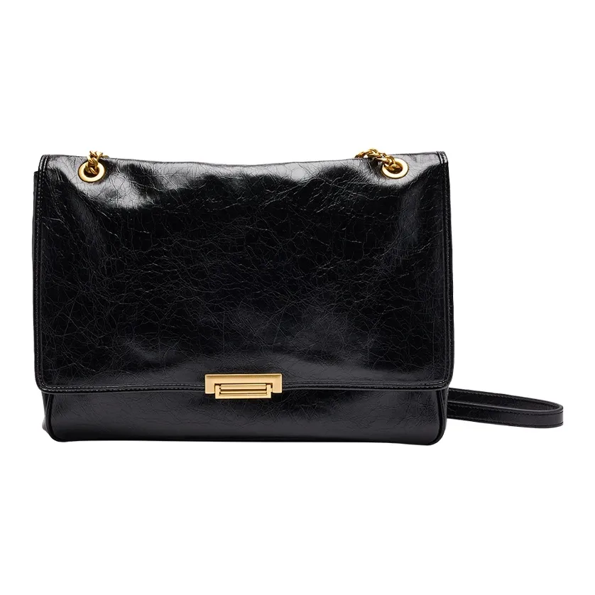 URBAN REVIVO Сумка через плечо из искусственной кожи среднего размера женская черная