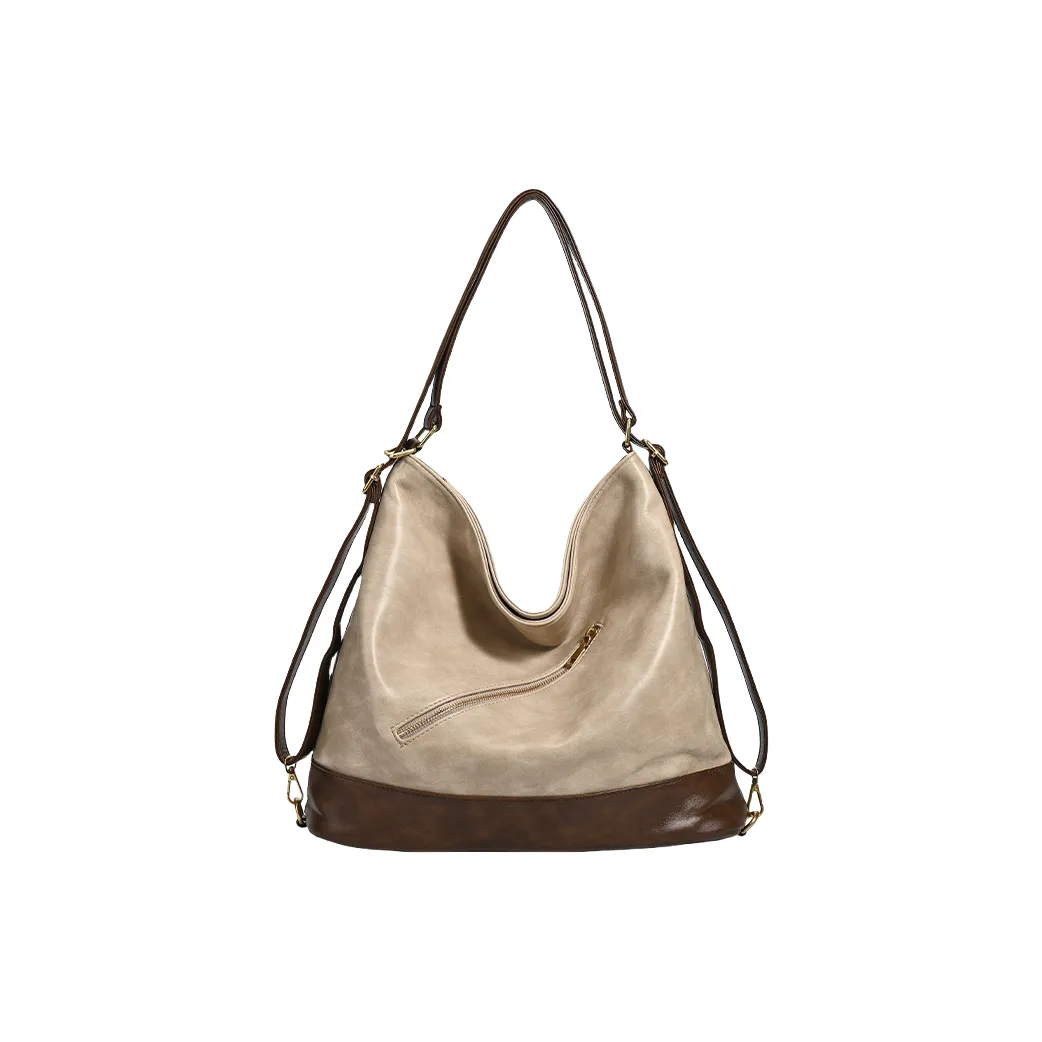 BEGOOER Микрофибра Синтетическая Кожа Плечевая Сумка Стандартная Женская Винтажный Кофейный