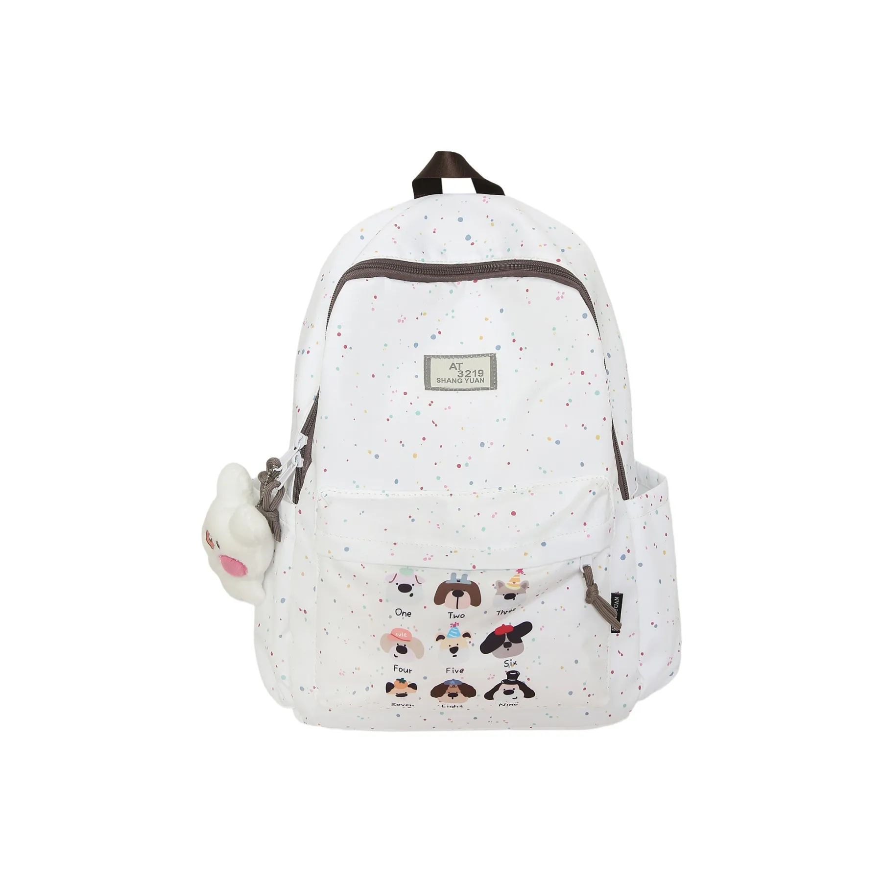 WRELS Нейлон Рюкзак Обычный Точка Собака Little Девушка Сердце Собака Гороховый узор Медвежонок Клетчатый Собака