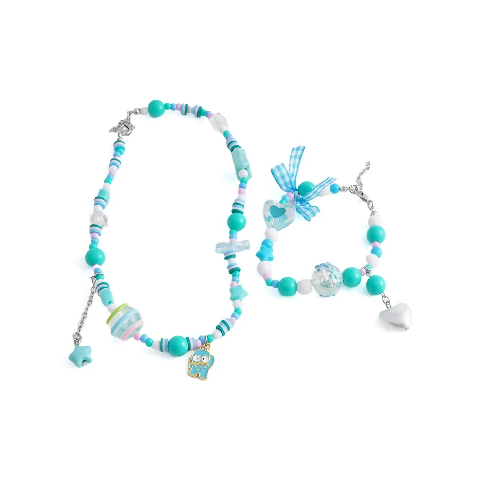 FIRST PARTY x Sanrio Hangyodon Collection Браслет с бусинами Ожерелье МНОГОЦЕЛЕВЫЙ Браслет с подвеской Шнурок