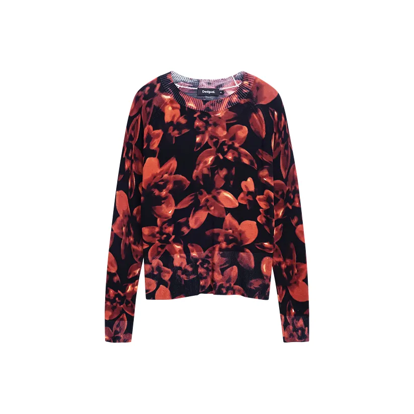 Desigual Черный с принтом Женские Трикотаж