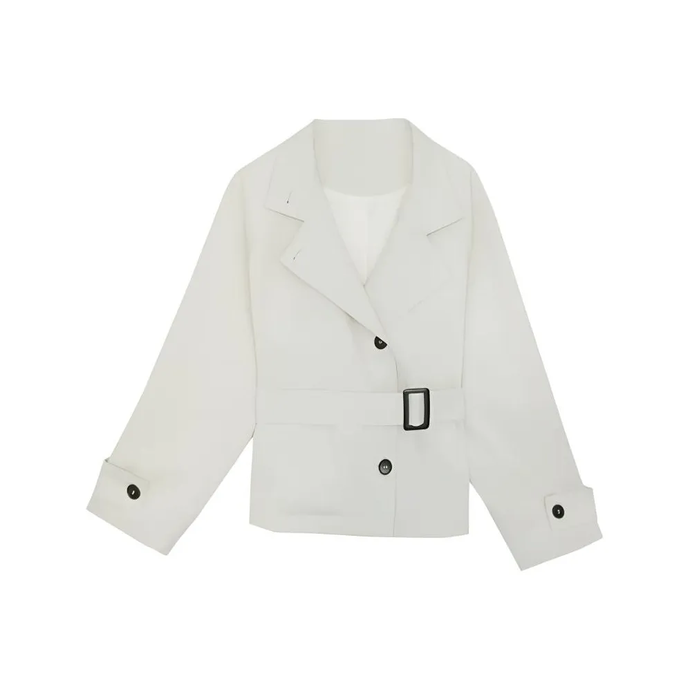 SEAR OFFICIAL Абрикос с ремнем женский тренч