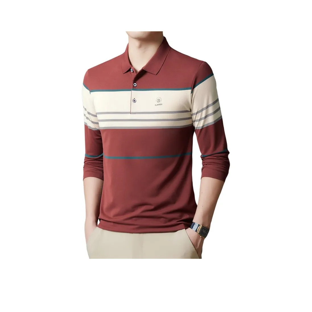 LAOYECHE Мужская рубашка поло