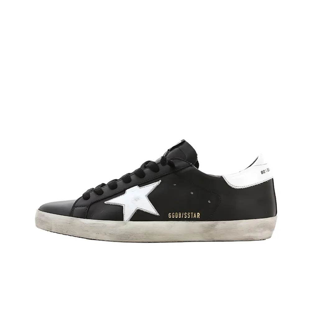 Golden Goose Супер Звезда Низкий Топ Стильный Скейтбординг Мужской Черный