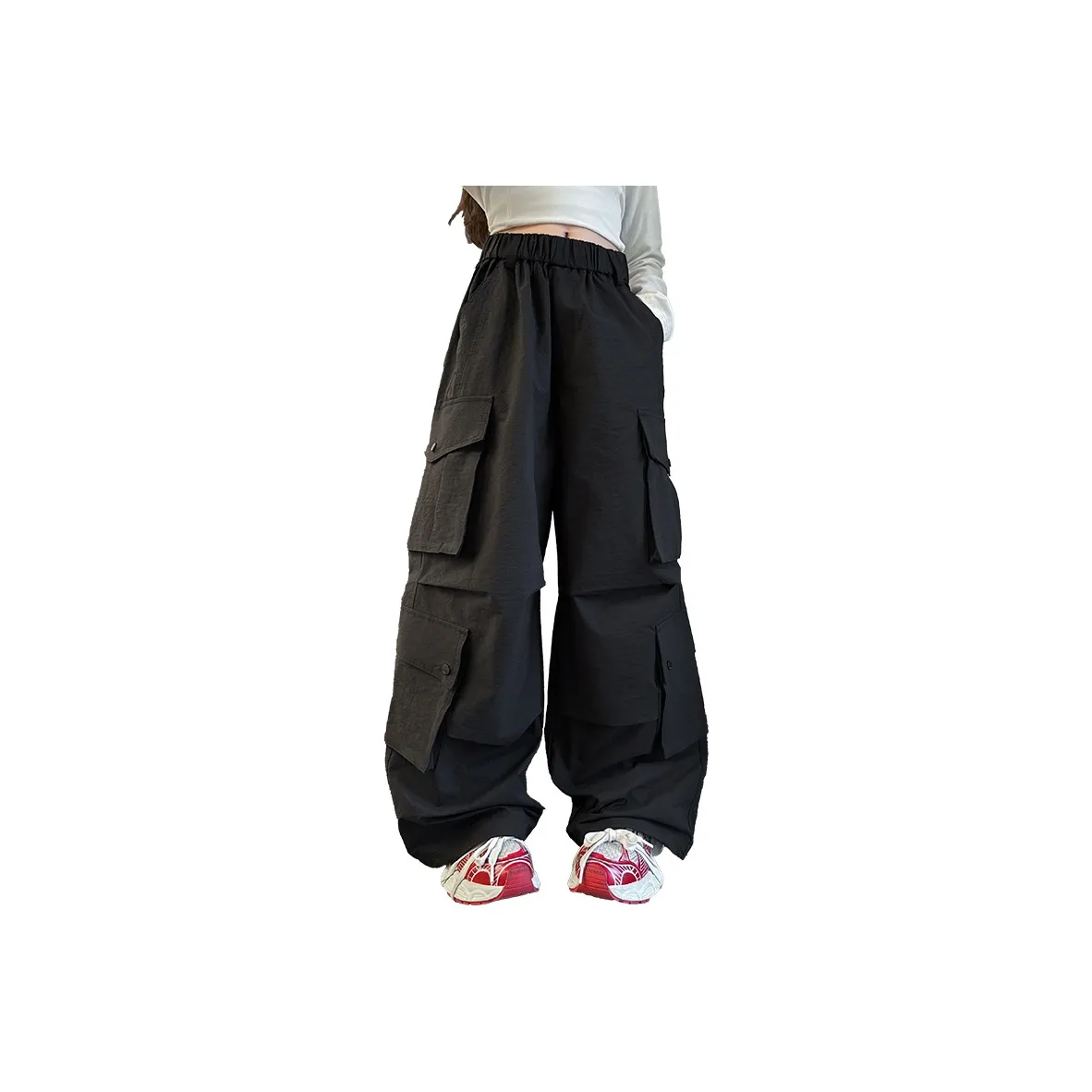 Your Royal Highness Мода Однотонный MULTI Карман Уличная мода Городской CHIC Позиционирование стиля Индивидуальный Широкие брюки