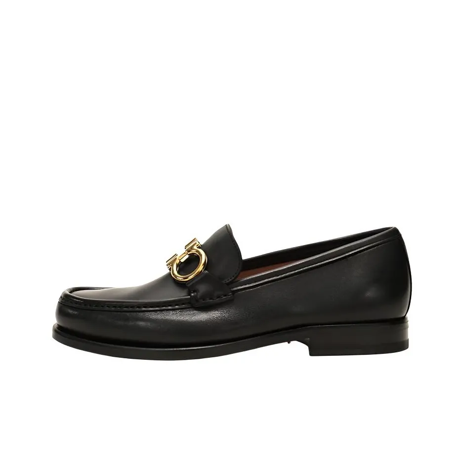 Ferragamo Gancini Loafers Women's Black