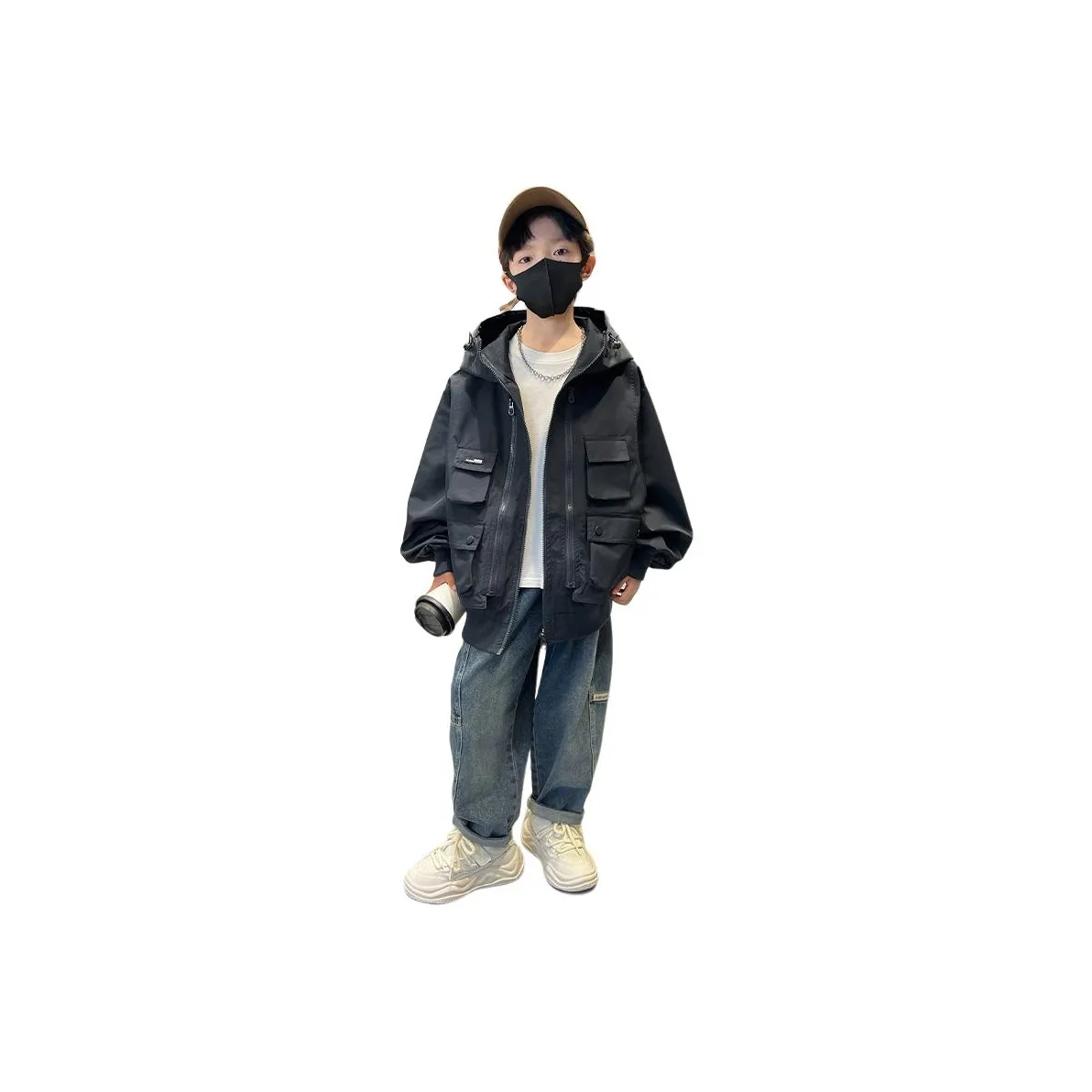 TAOTIANMAO Мальчики Модный и Крутой Позиционирование Стиль Повседневный Спортивный Куртки и Пальто