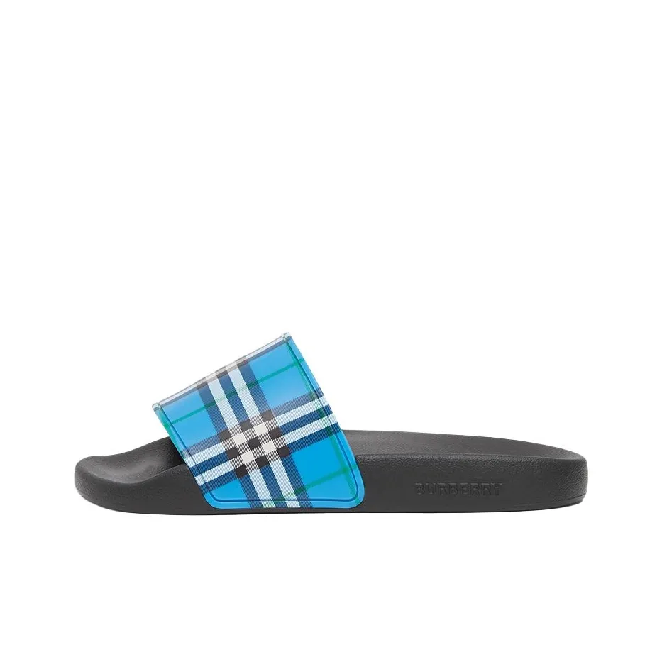 Burberry Slide Slippers Women's Blue