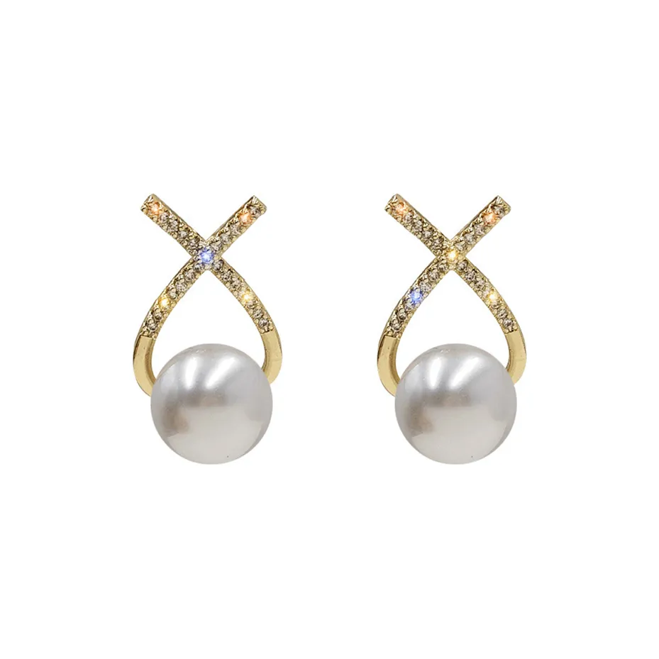 JKEM Искусственная жемчужина Серьги Унисекс