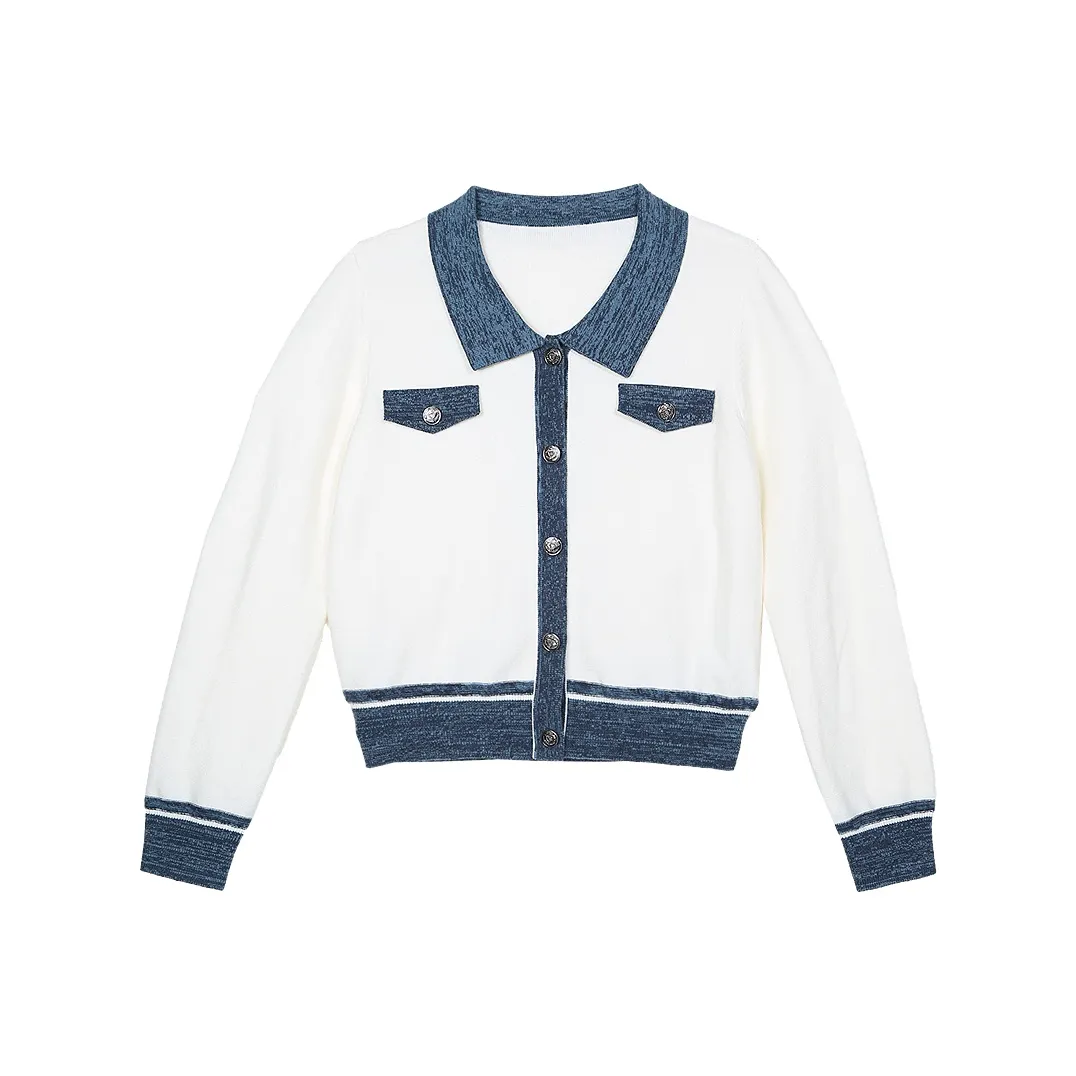 Betu Сто Шестьдесят Цветовой блок Южный Французский Курортный стиль Повседневный Позиционирование стиля Трикотаж Женский