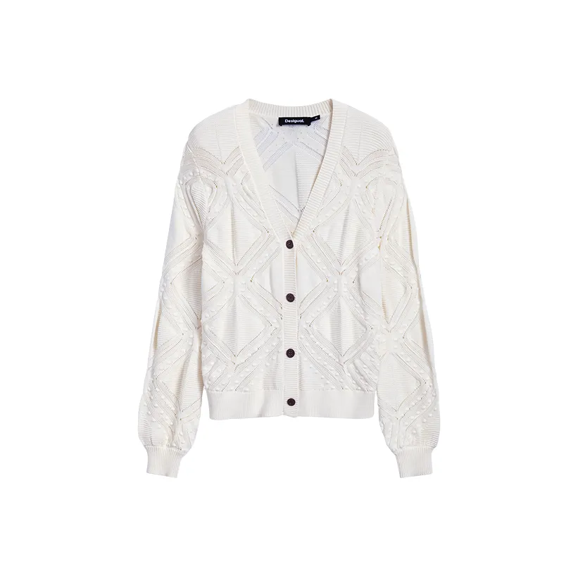 Desigual Экрю Женское Короткое Пальто