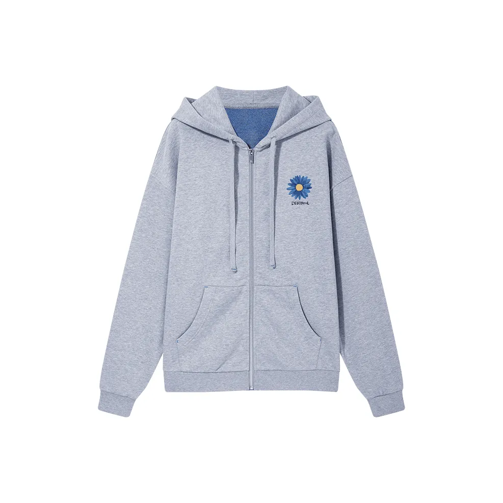 Desigual Светло-серый Женский Короткий Пальто