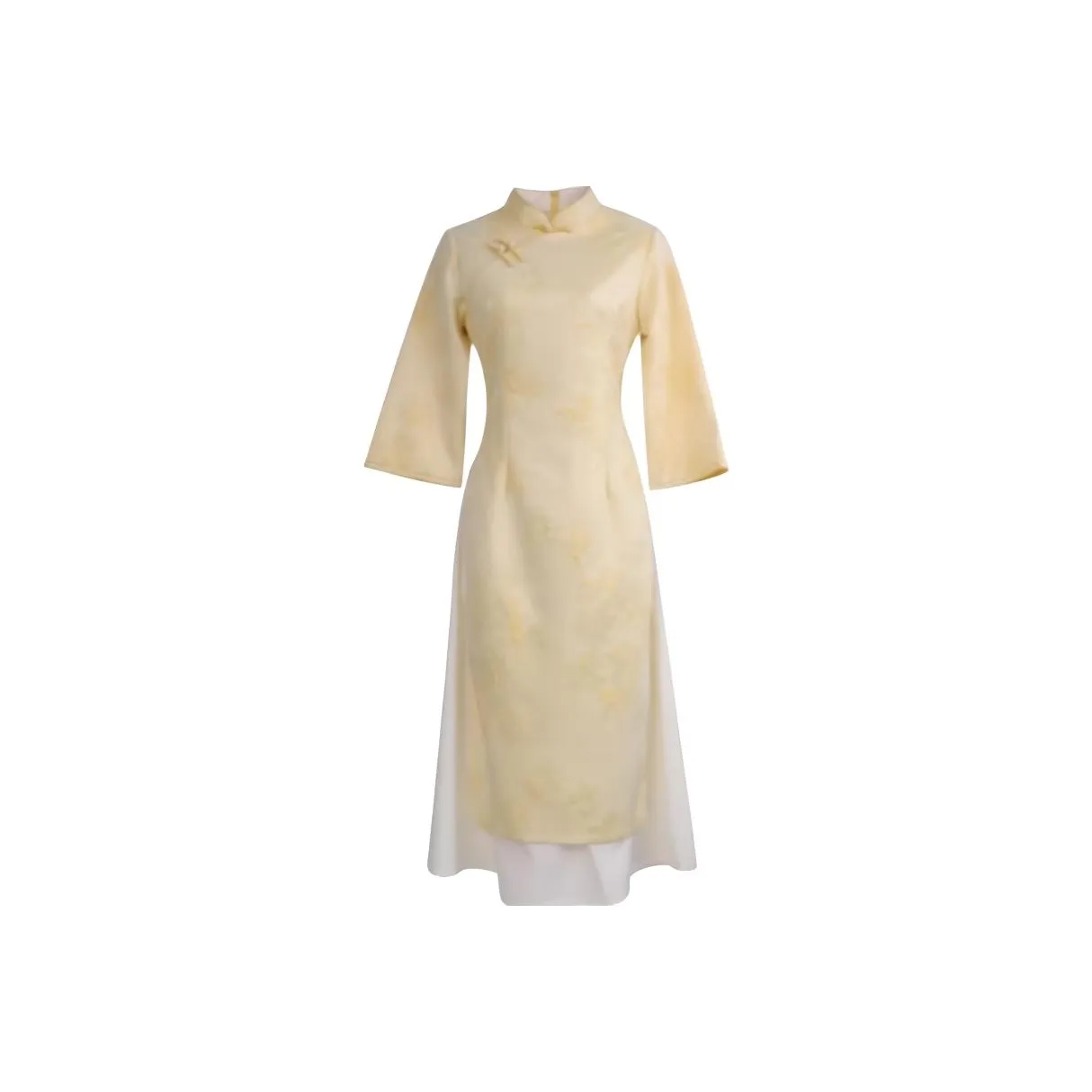 COHX Светло-желтый Женский Ципао