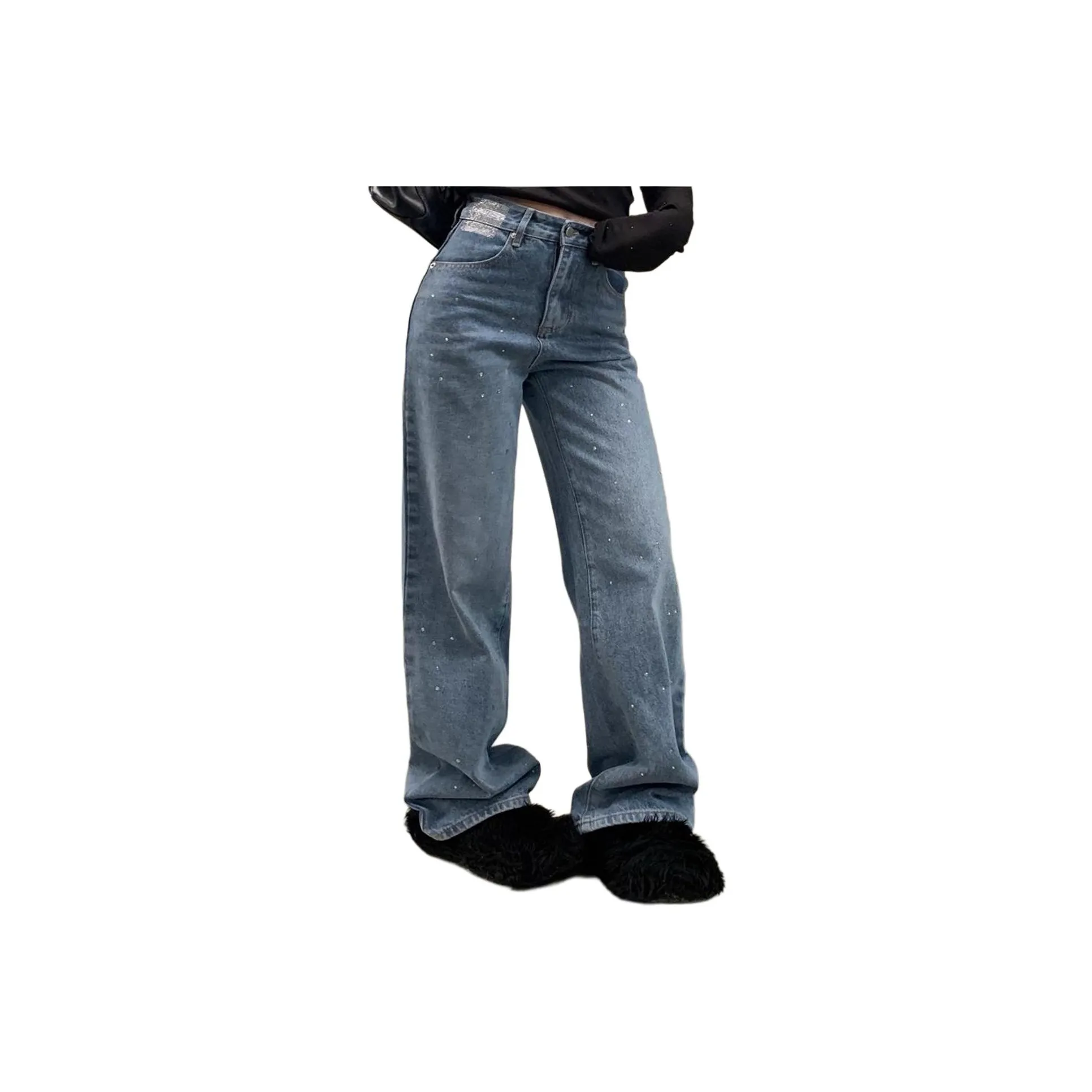 OURUOKE Джинсы Женские Джинсы