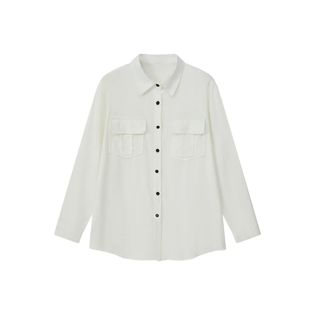 GRAYISMOON Белые Женские Рубашки