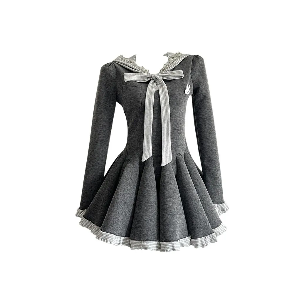 AHDO Длинное платье с длинными рукавами женское