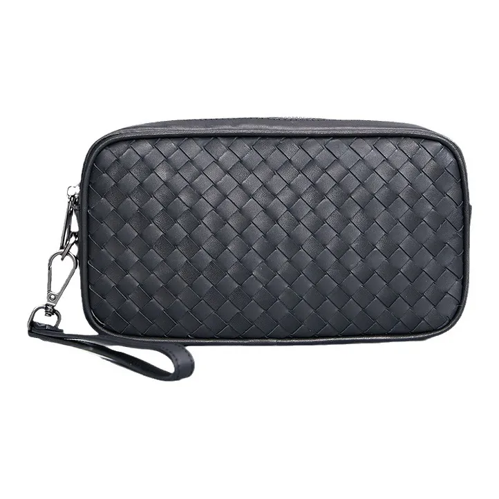 DOSRFINI Клатч из лощеной коровьей кожи стандартный мужской черный