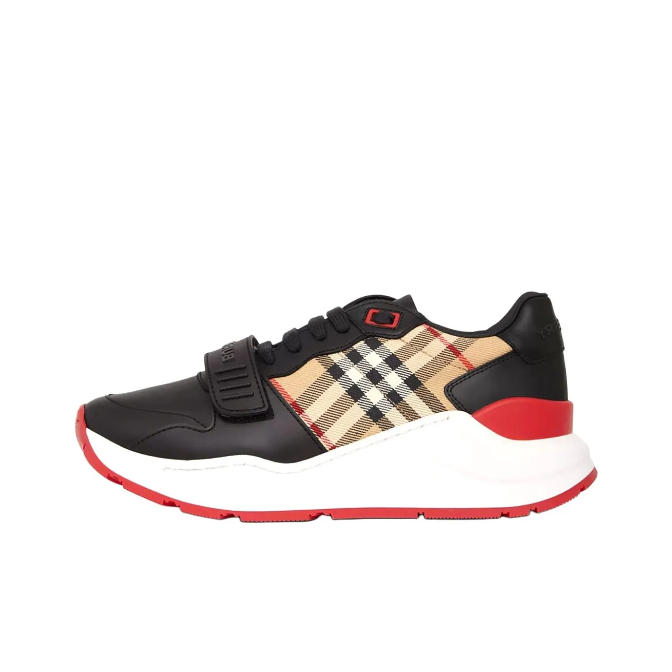 Burberry Casual Shoes Women's Low Top Black/White/Red/Plaid