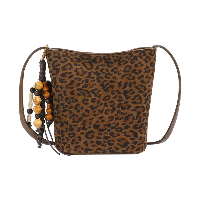Debecca ПУ (полиуретан) Сумка через плечо Стандартная Женская Леопард Коричневый