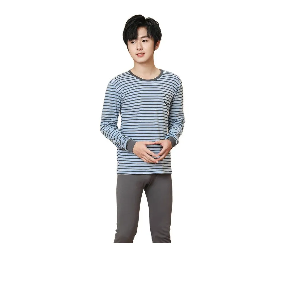 LANMOU MHJ Трусы Синий Серый Полосы Унисекс Термобелье