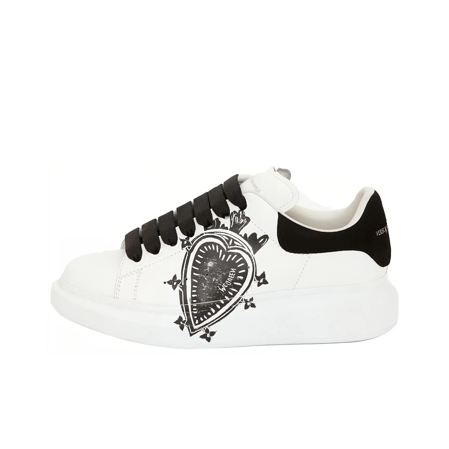 Alexander McQueen Skateboard Shoes Women's Low Top White/Black