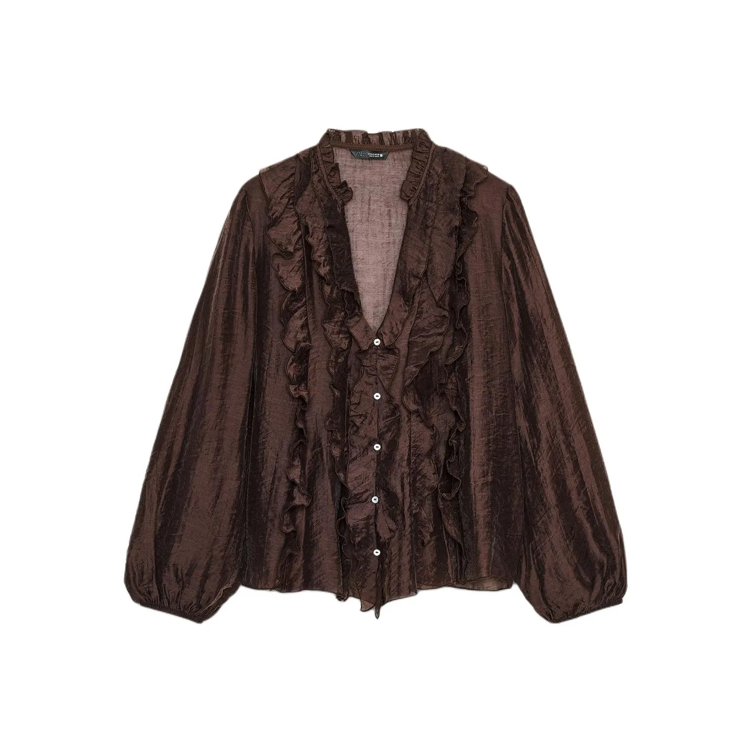 ZARA Коричневые Женские Рубашки