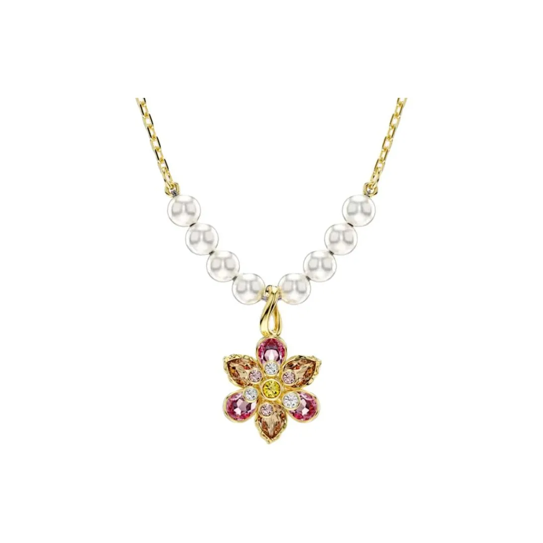 Swarovski Idyllia Искусственный кристалл Ожерелья Женские Золото