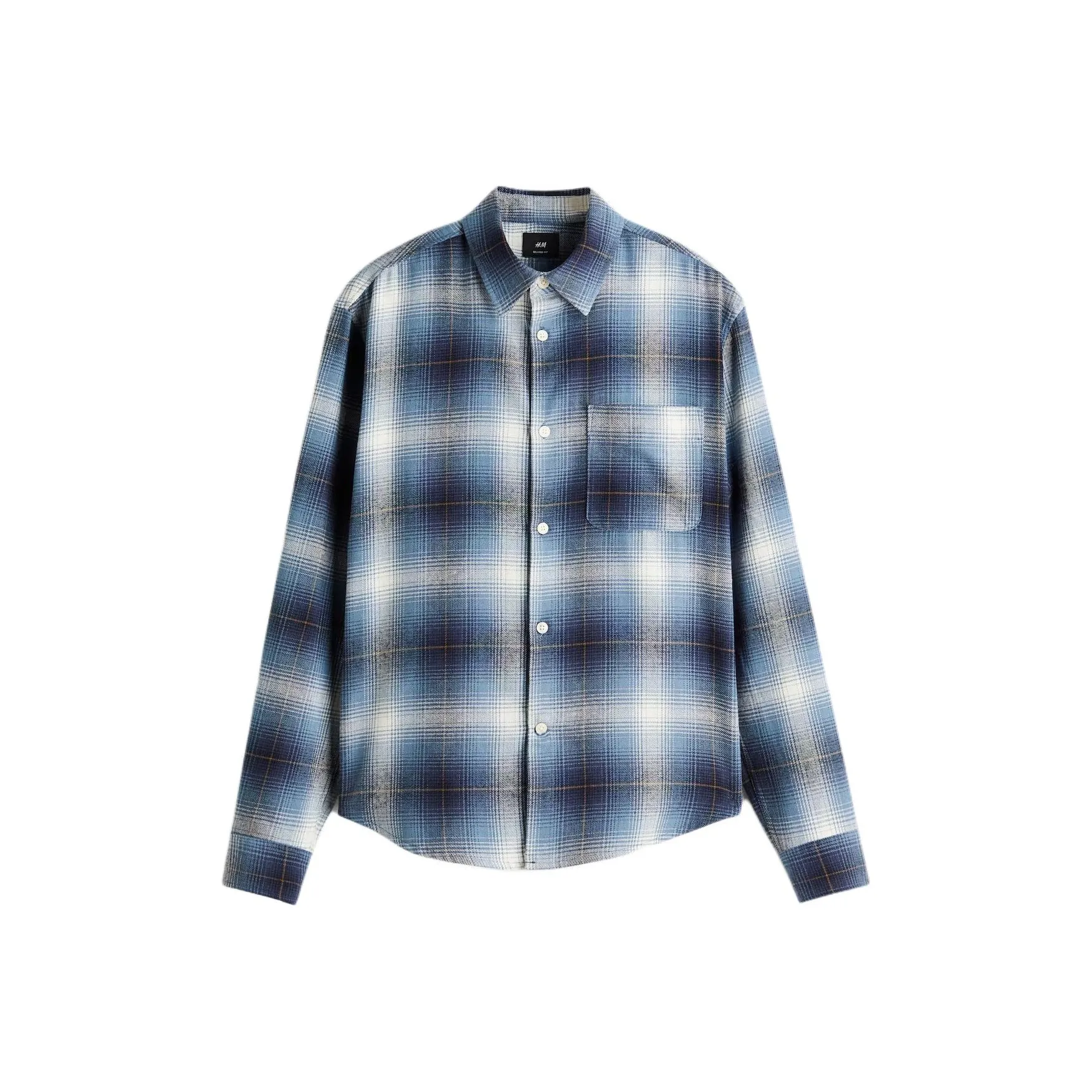 H M Blue Men's Shirts H M Синие Мужские Рубашки
