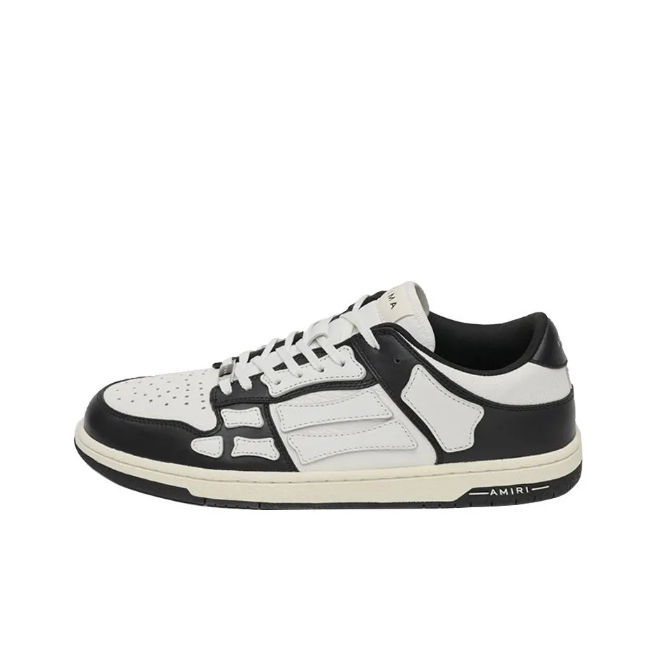 AMIRI Skel Top Low Skateboard Shoes Men Low Top Black White