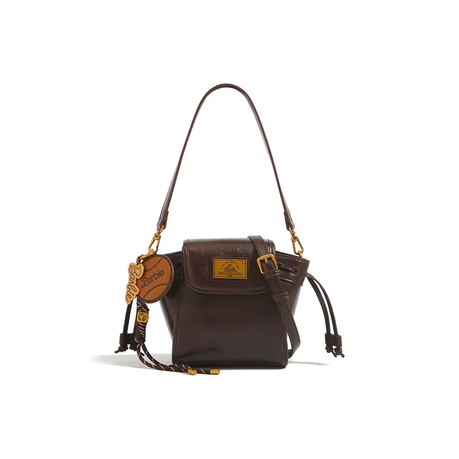 Барби Синтетическая кожа Сумка через плечо Стандартная Женская Кофейная