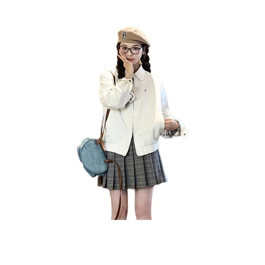 OURUOKE Экрю Женские Куртки