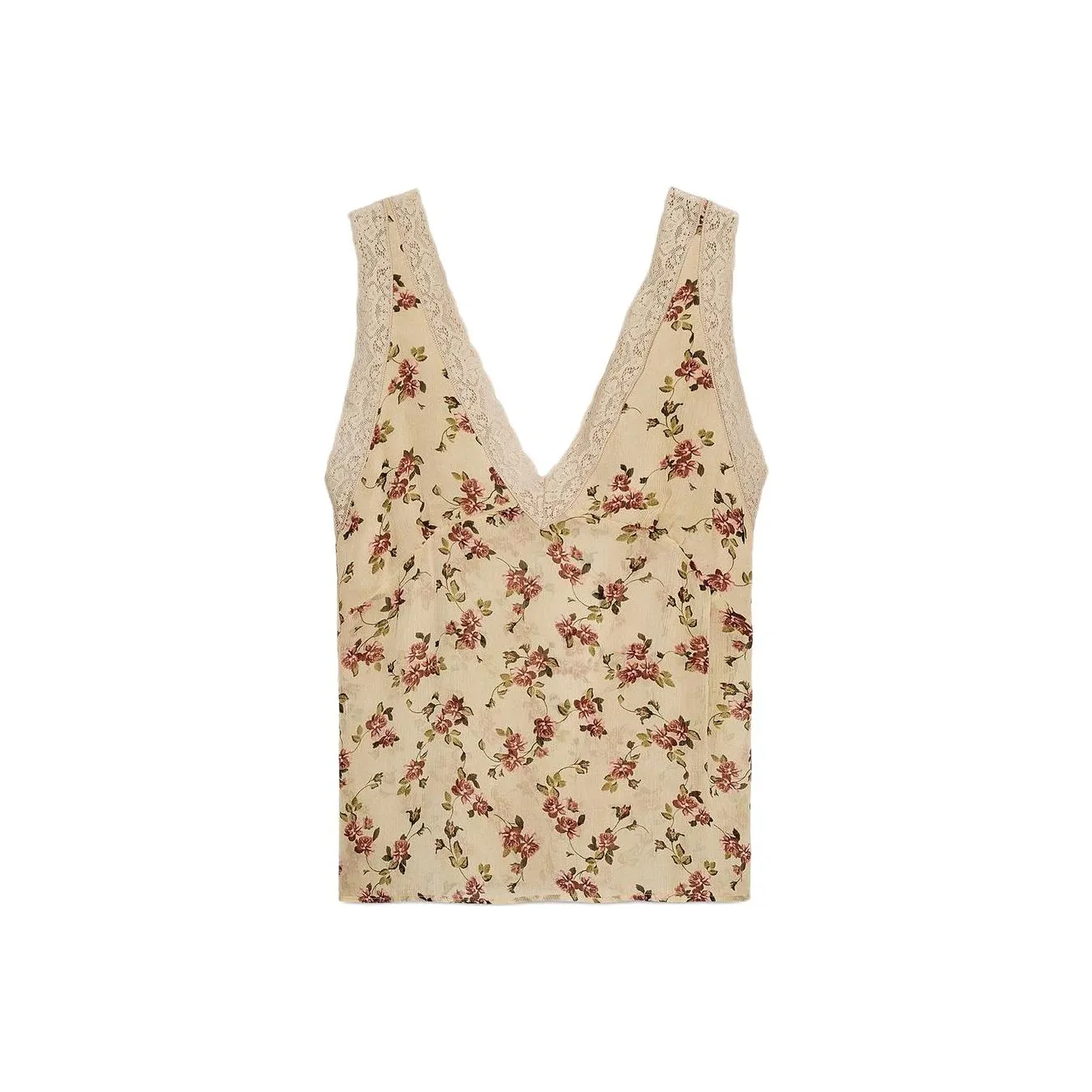 ZARA Бежевый Коричневый Желтый Женские Майки