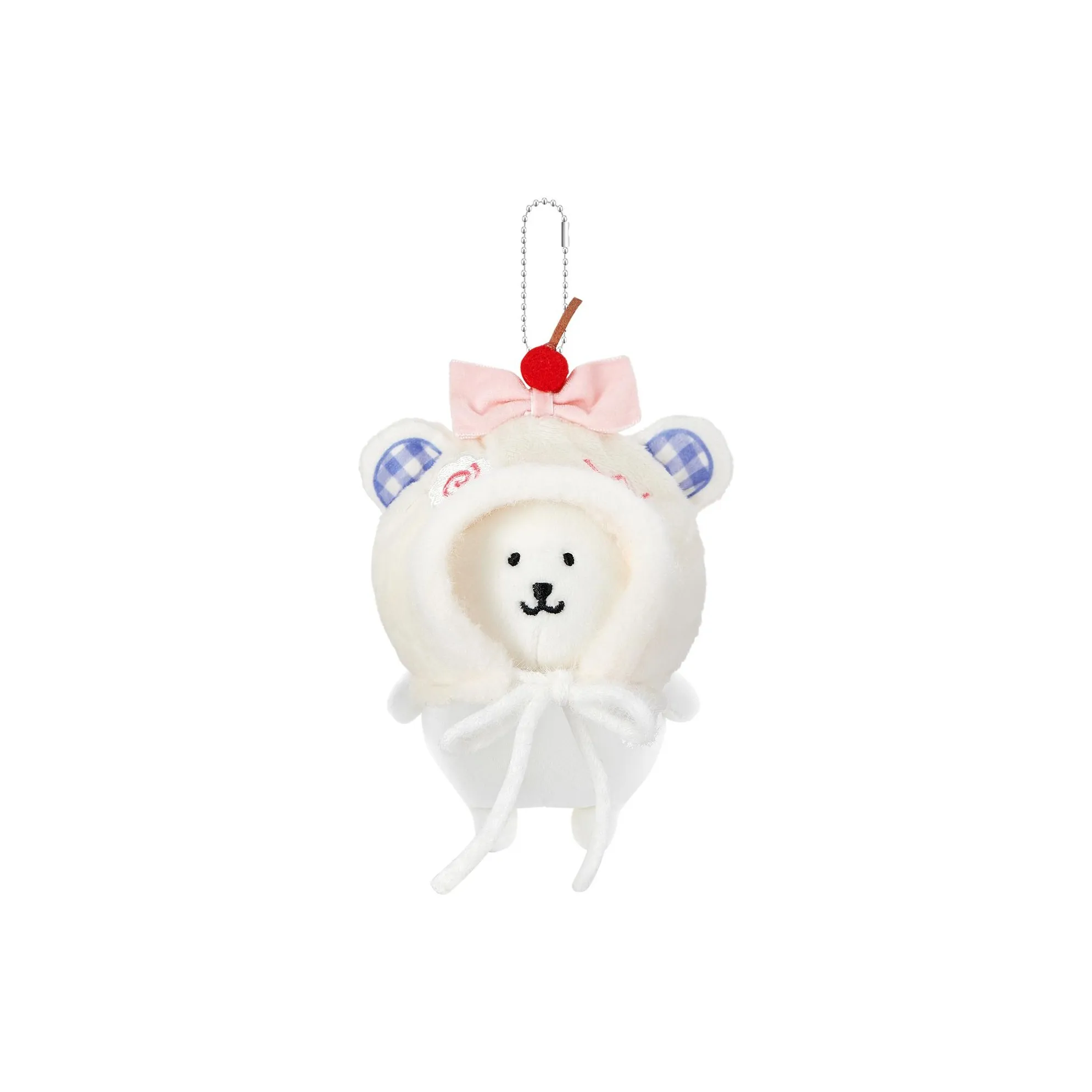 Дружба Смешной Медведь Костюм Белая Пижама Плюшевый Брелок 10 см Высота