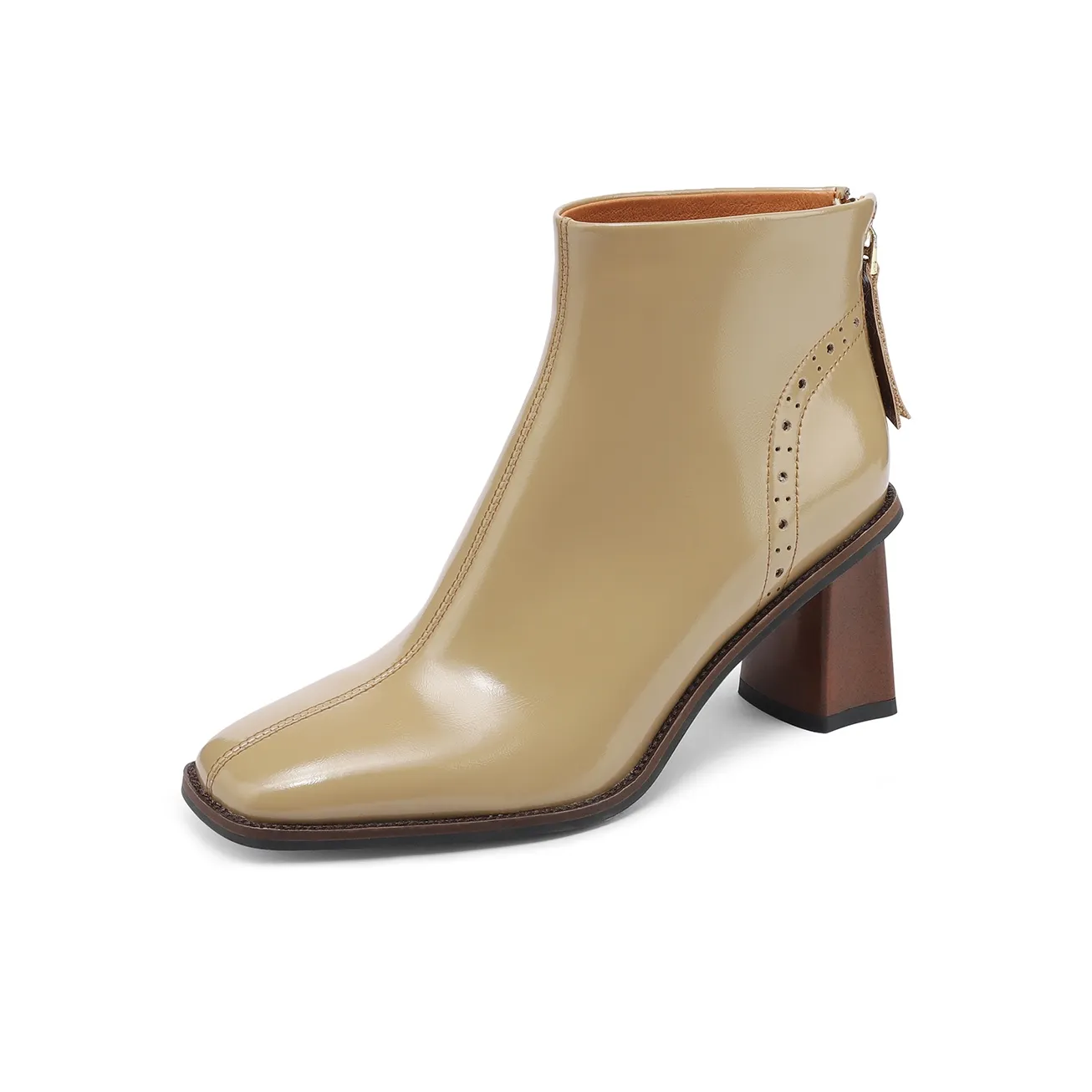 FMM Женские 2025 Осенне-зимние Минималистский стиль Премиум Ботильоны Универсальные Грубый каблук Мартинсы Женские