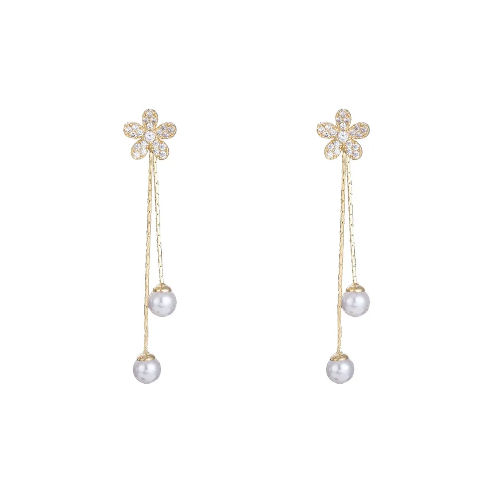 JKEM Сплав с цирконом серьги унисекс