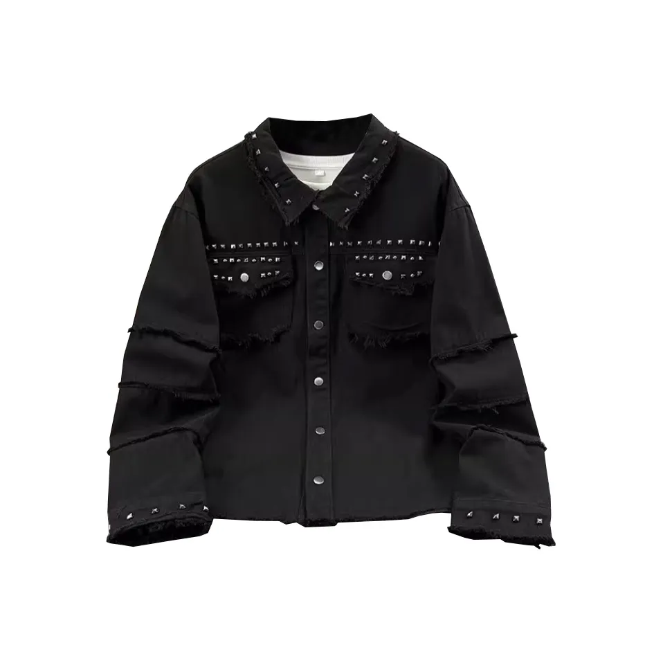 MUCCHIC Черный Унисекс Джинсовые куртки