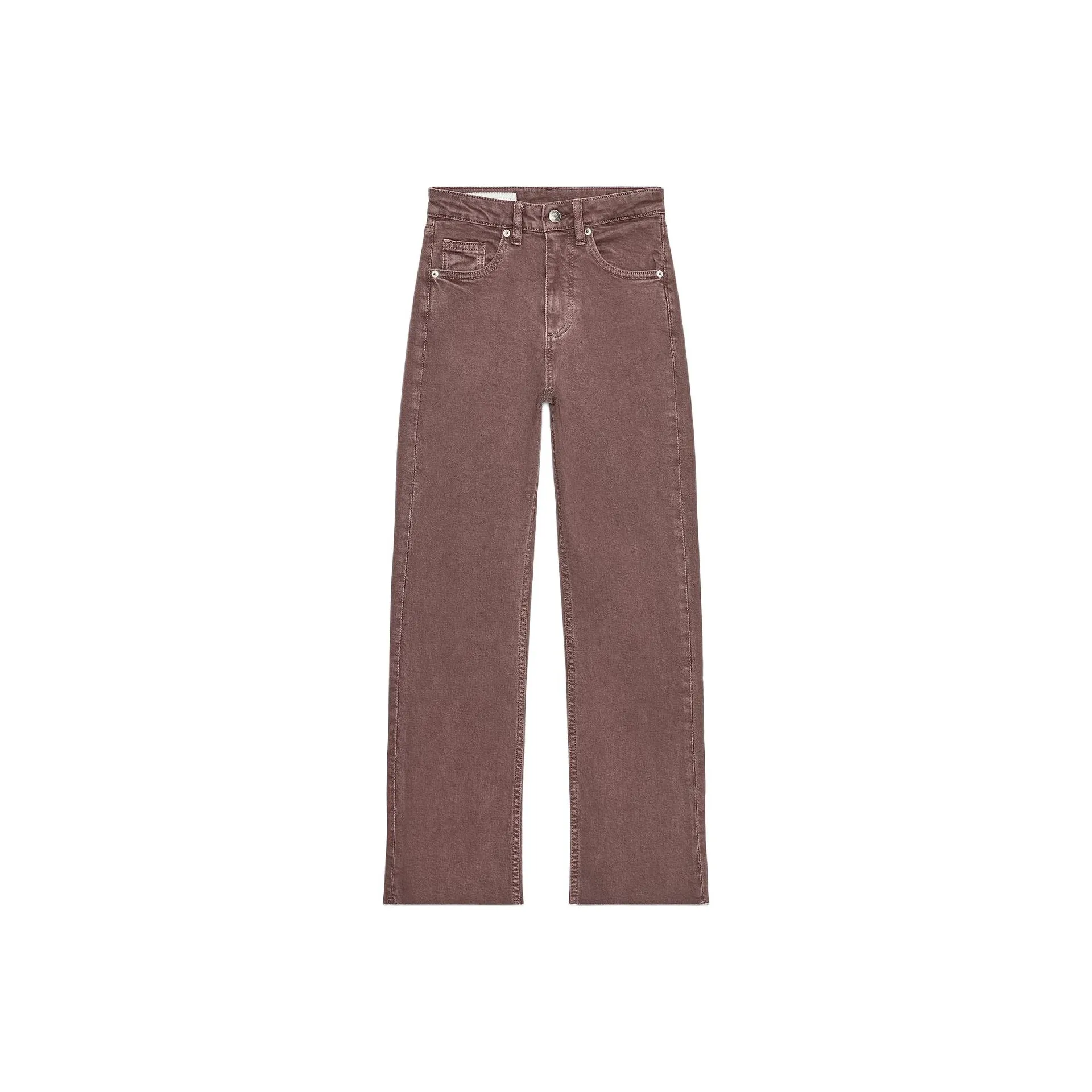 ZARA Trf Темно-красный цвет Женские джинсы